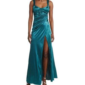 ASOS Design High Slit Satin Cocktail Dress